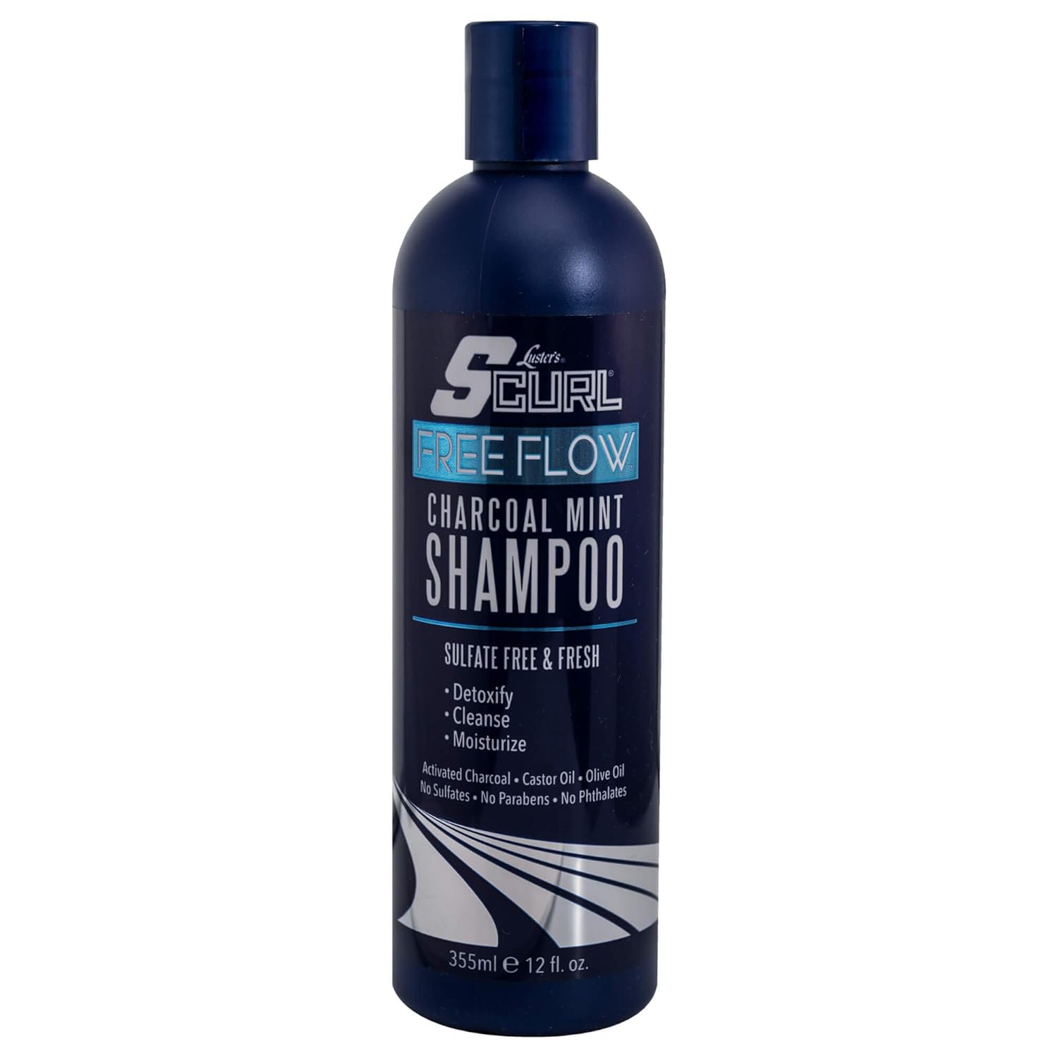 S Curl Free Flow Charcoal Shampoo 12oz